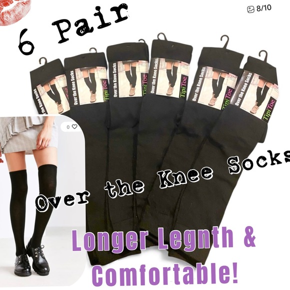 Accessories - 💕Women’s Over the Knee Socks 6 PAIR
